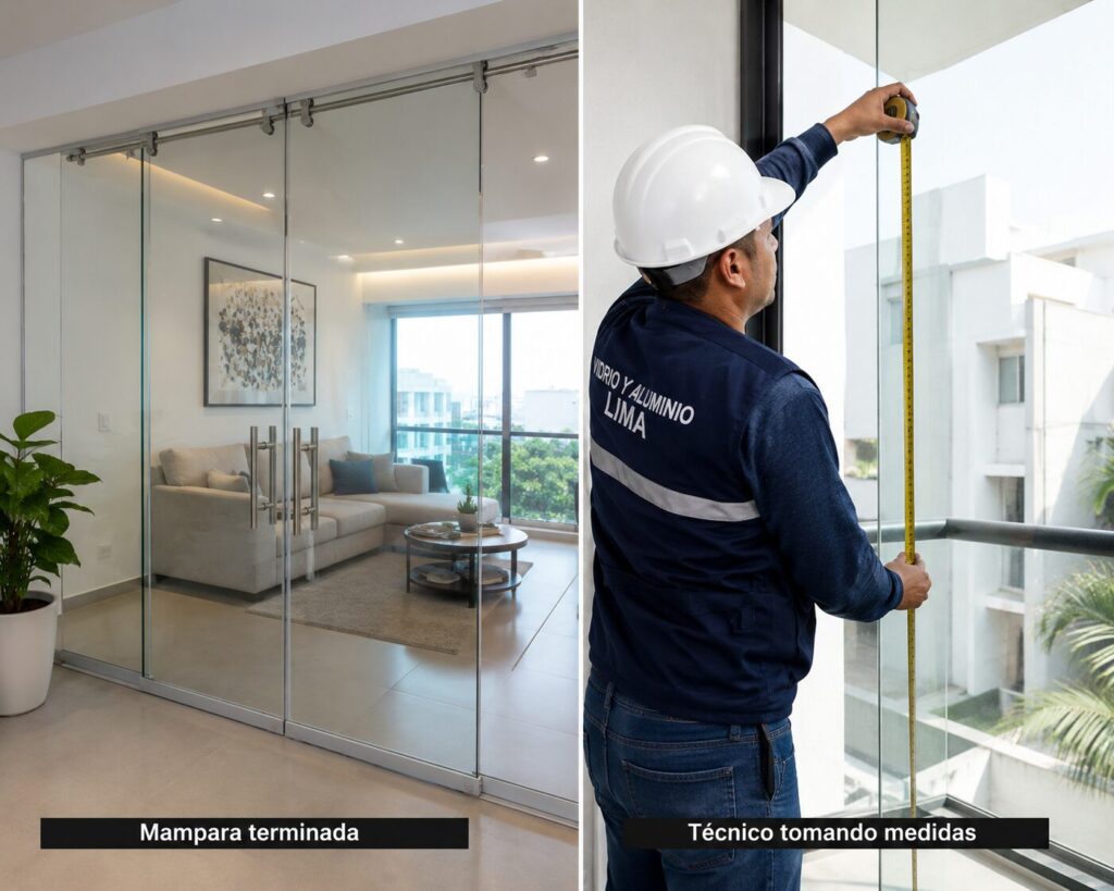 Cotización e instalación de mampara de vidrio templado en Lima